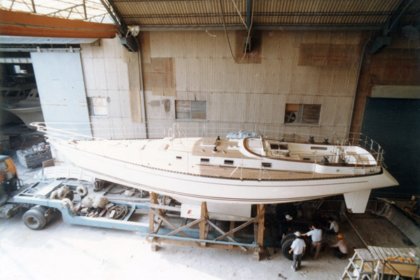 Completed the first sail boat Albin 49